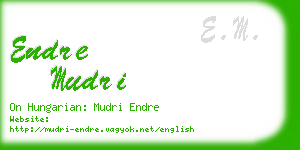 endre mudri business card